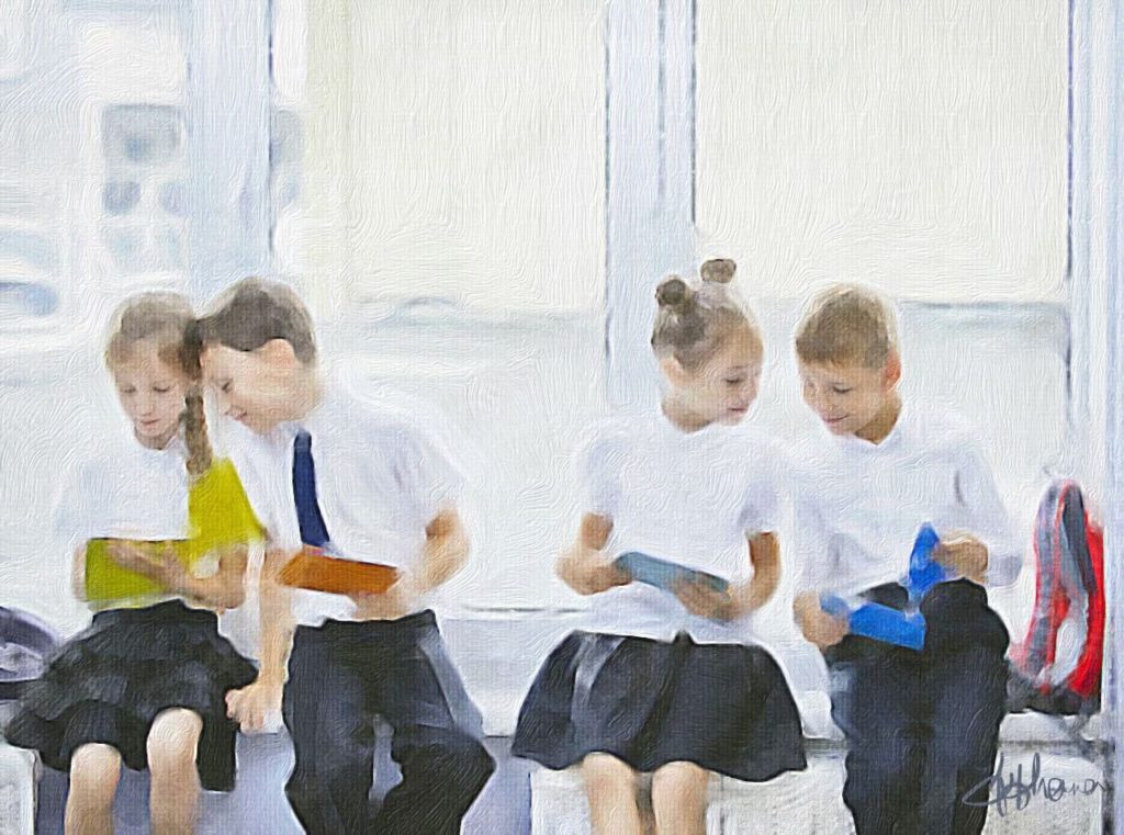 Pupils reading together